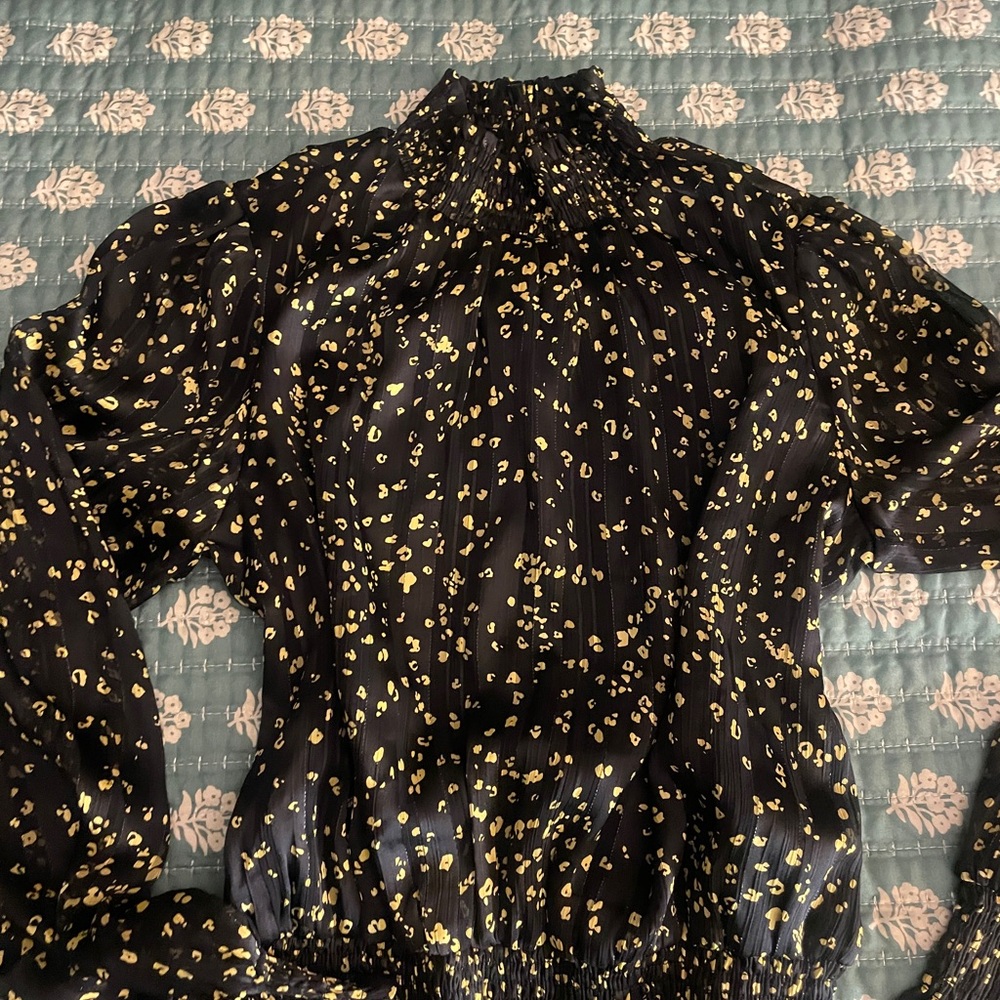Lost + Wander Black and Yellow Blouse